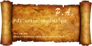 Pásztor Abelárd névjegykártya